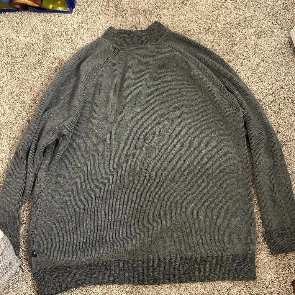 Grey quarter zip sweater